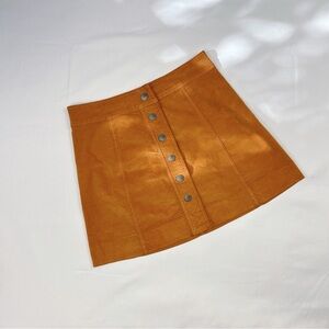 Madewell Mini Skirt in Mustard Yellow